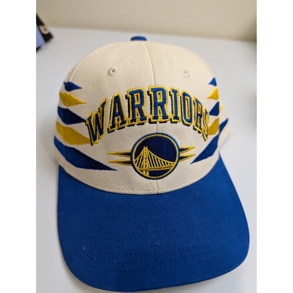 Warriors Mitchell & Ness  Hat Mens OSFM Cream Blue Cotton Snapback DX21169 NBA